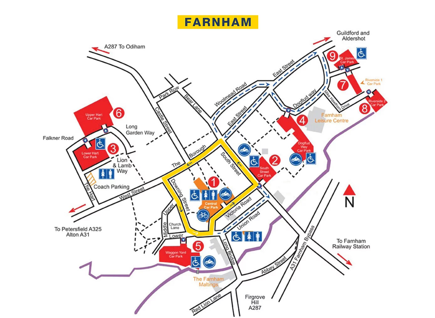 farnham-town-centre-races-2019-route-map