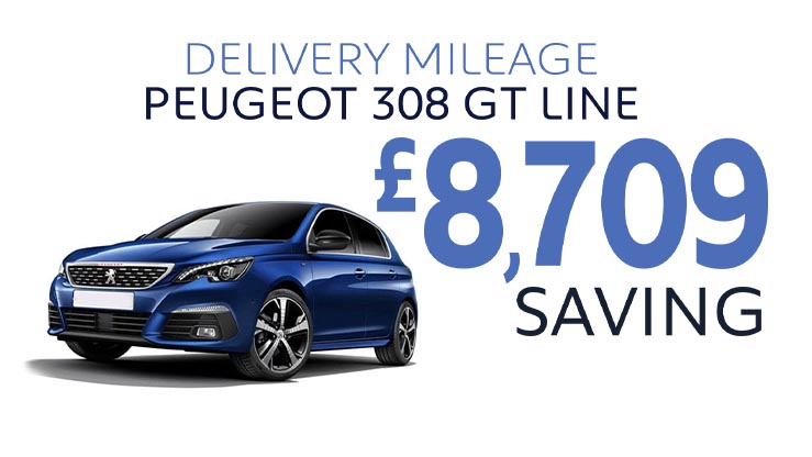 Delivery Mileage Savings: Magnetic Blue 308 GT-Line EAT8 Auto