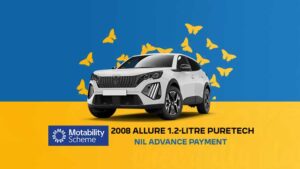 Peugeot 2008 SUV Allure 1.2-L PureTech 100 on Motability