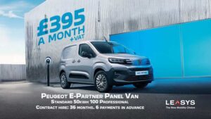 Peugeot e-Partner Standard Electric 50kWh 100 Professional on contract hire