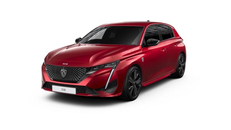 Peugeot 308 Allure 54 kWh 156 on contract hire