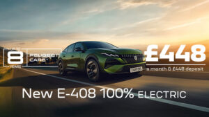 Peugeot New 408 GT 58kWh 210 on Low Deposit PCP