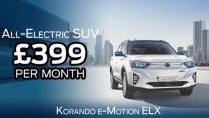 Hire Purchase | £9215 deposit | £399 per month | Korando e-Motion ELX Auto