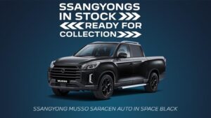 SsangYong Musso Saracen 2.2 Auto in Space Black in stock