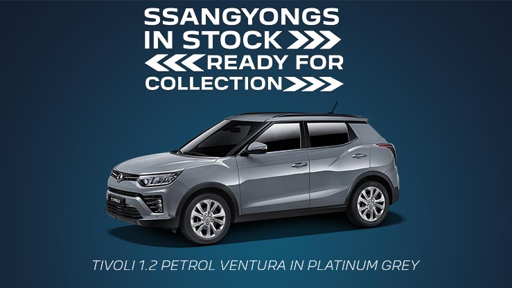 SsangYong Tivoli Ventura 1.2-litre Petrol in Platinum Grey in stock