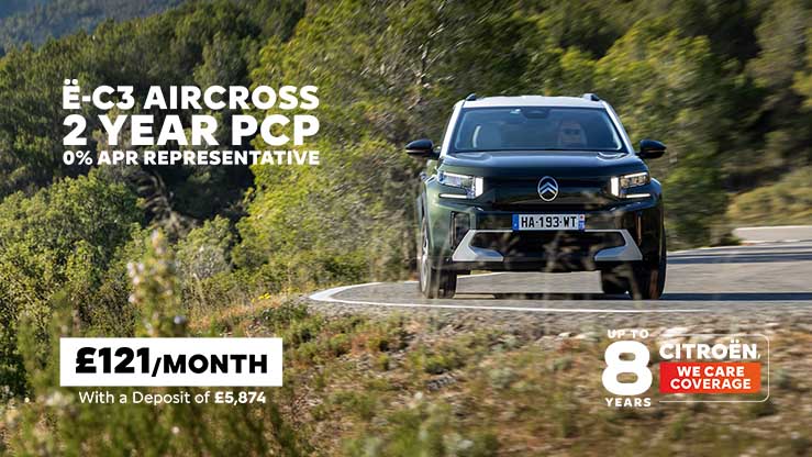 Citroen New C3 Aircross Plus Electric 113hp Extended Range 0% APR on 2 year PCP